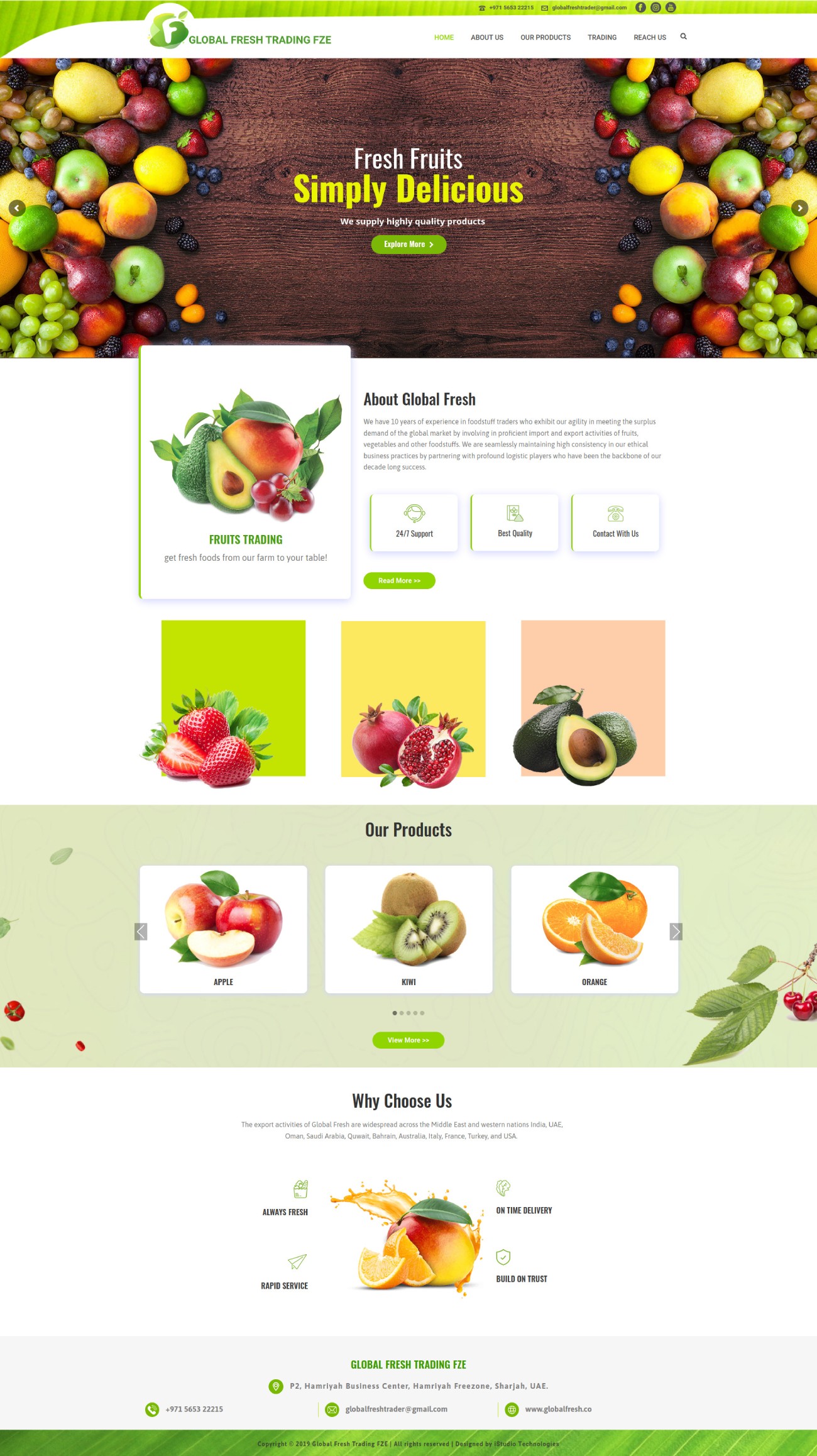 global fresh homepage - iStudio Technologies