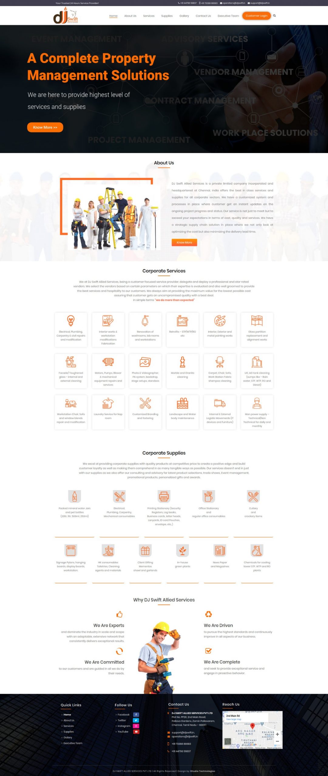 Dj Swift Services -homepage - iStudio Technologies