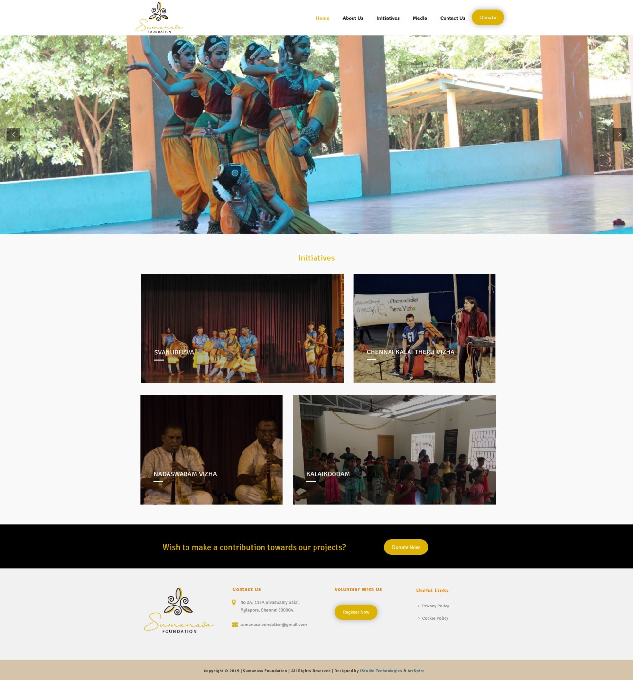Sumanasa Foundation -homepage - iStudio Technologies
