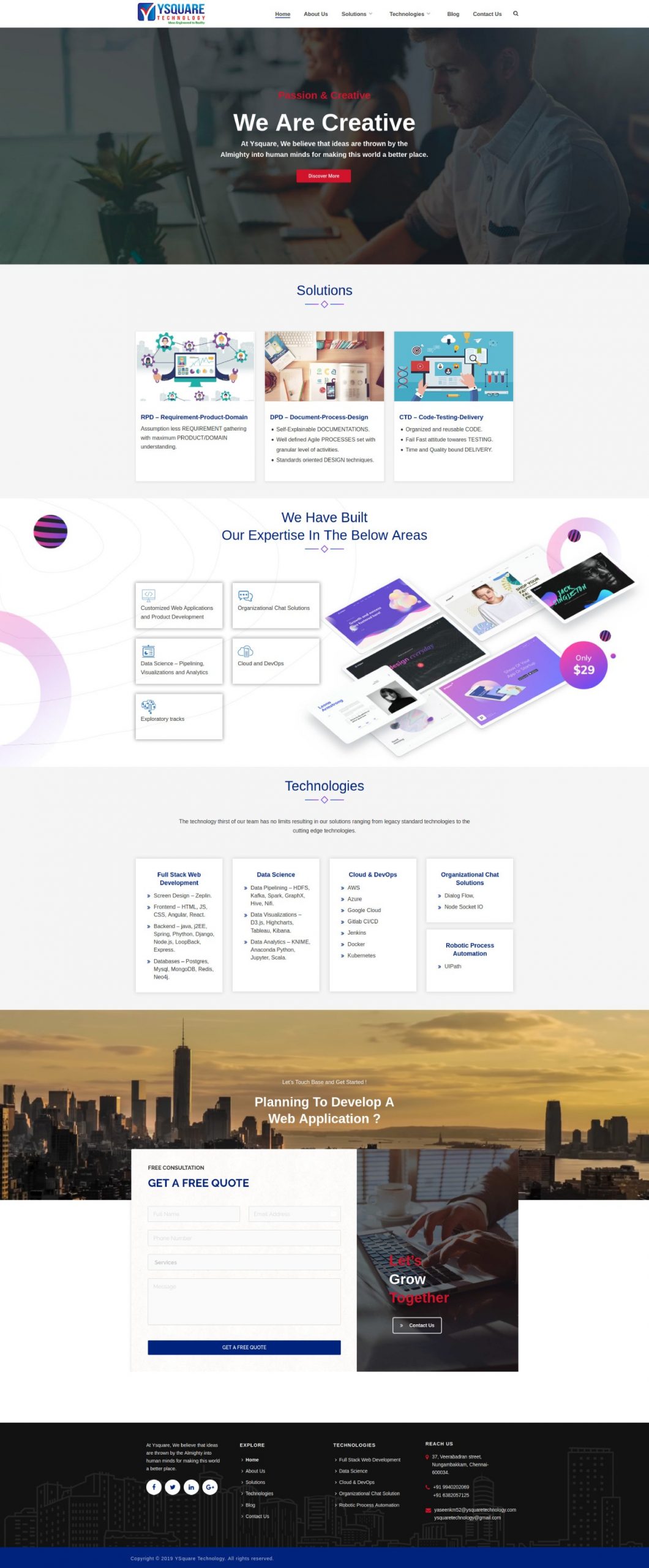 Y Square Technology -homepage - iStudio Technologies