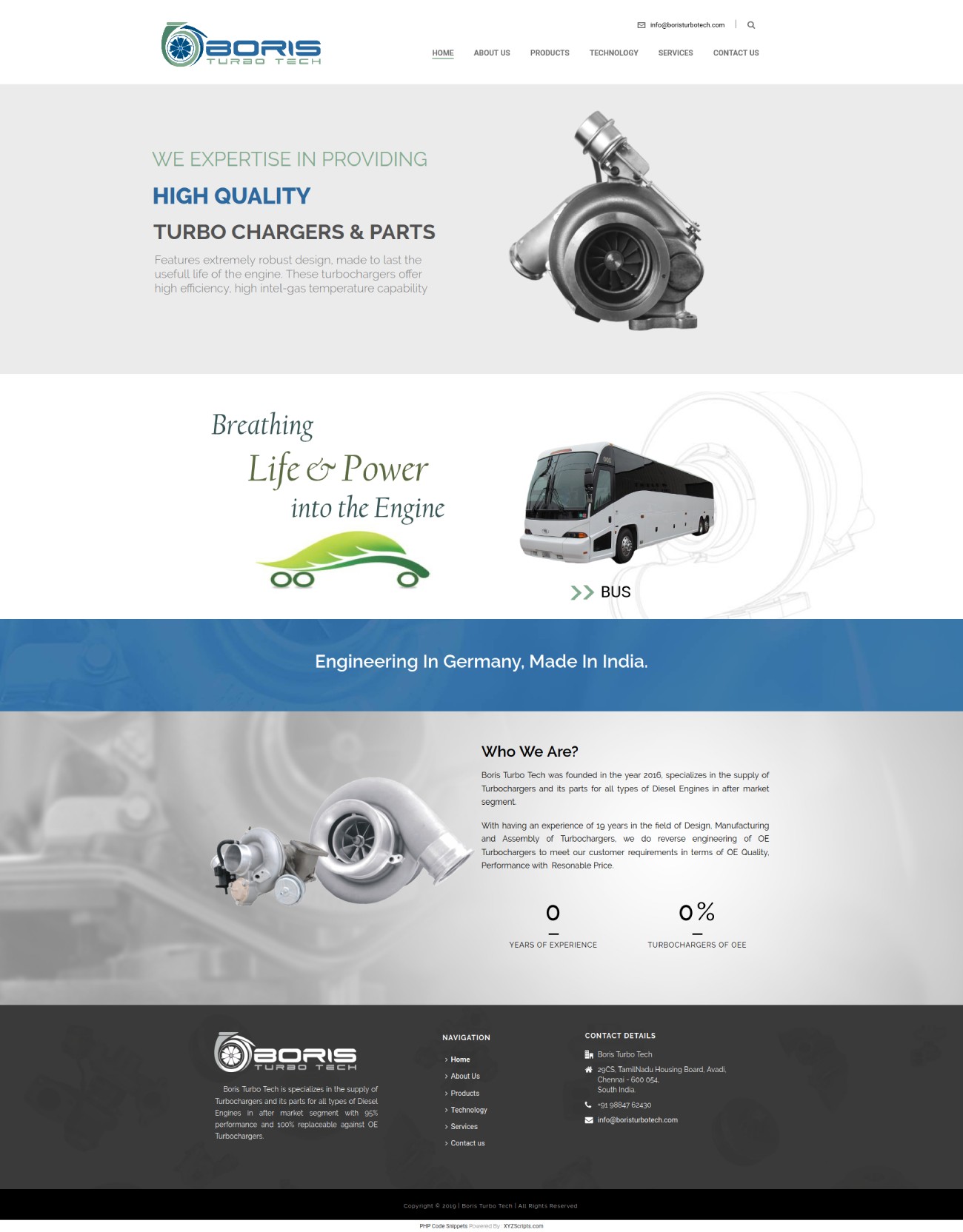 boris turbotech homepage - iStudio Technologies