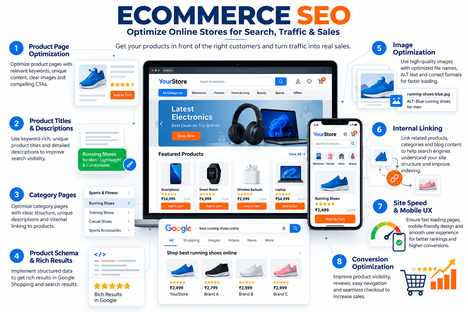 Ecommerce SEO services in Chennai — product and category page optimization for Shopify, WooCommerce and Magento by iStudio Technologies